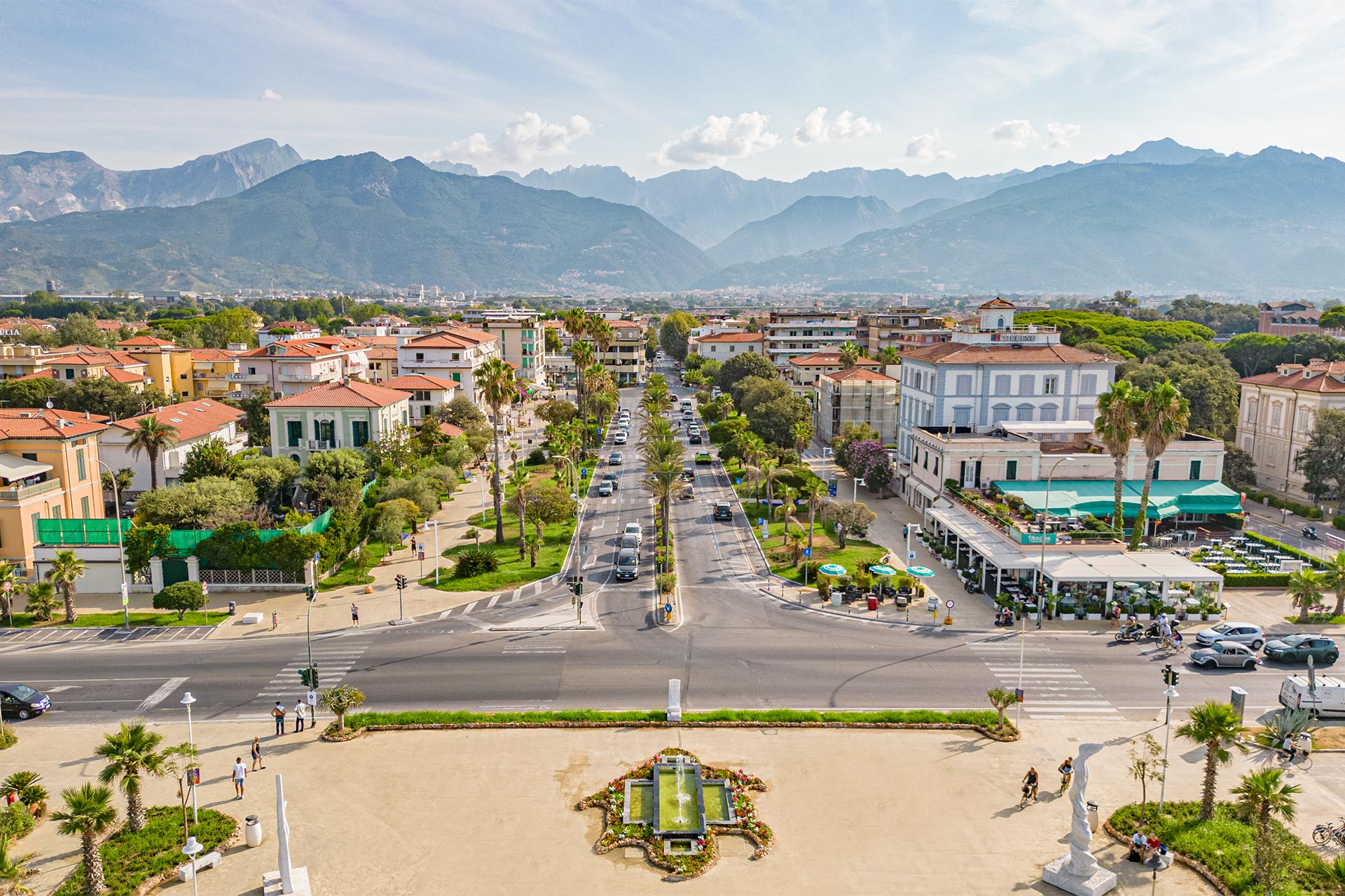 L'atmosfera del centro e l'aria di mare